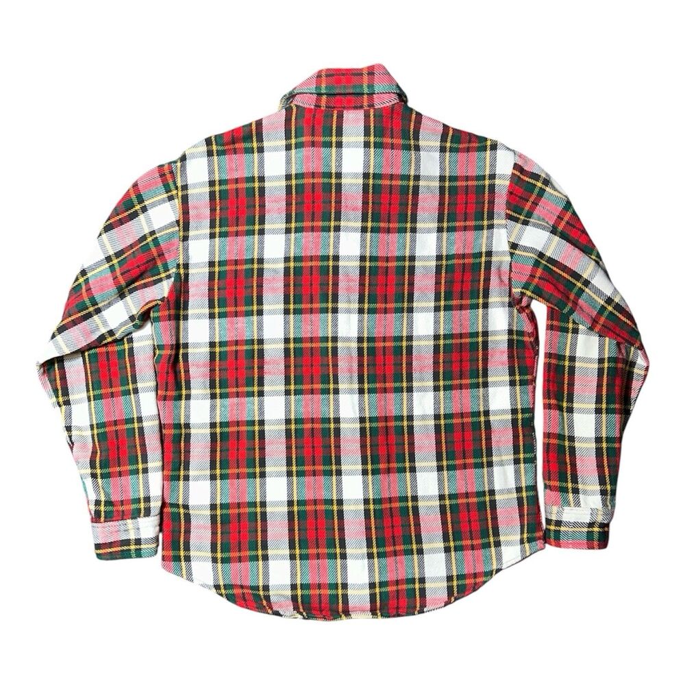 VTG 70s Cotton Flannel BIG MAC Men’s M Red Green Plaid Long Sleeve Work Pocket - Picture 2 of 7